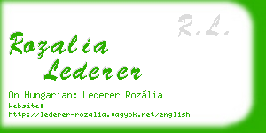 rozalia lederer business card