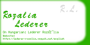 rozalia lederer business card